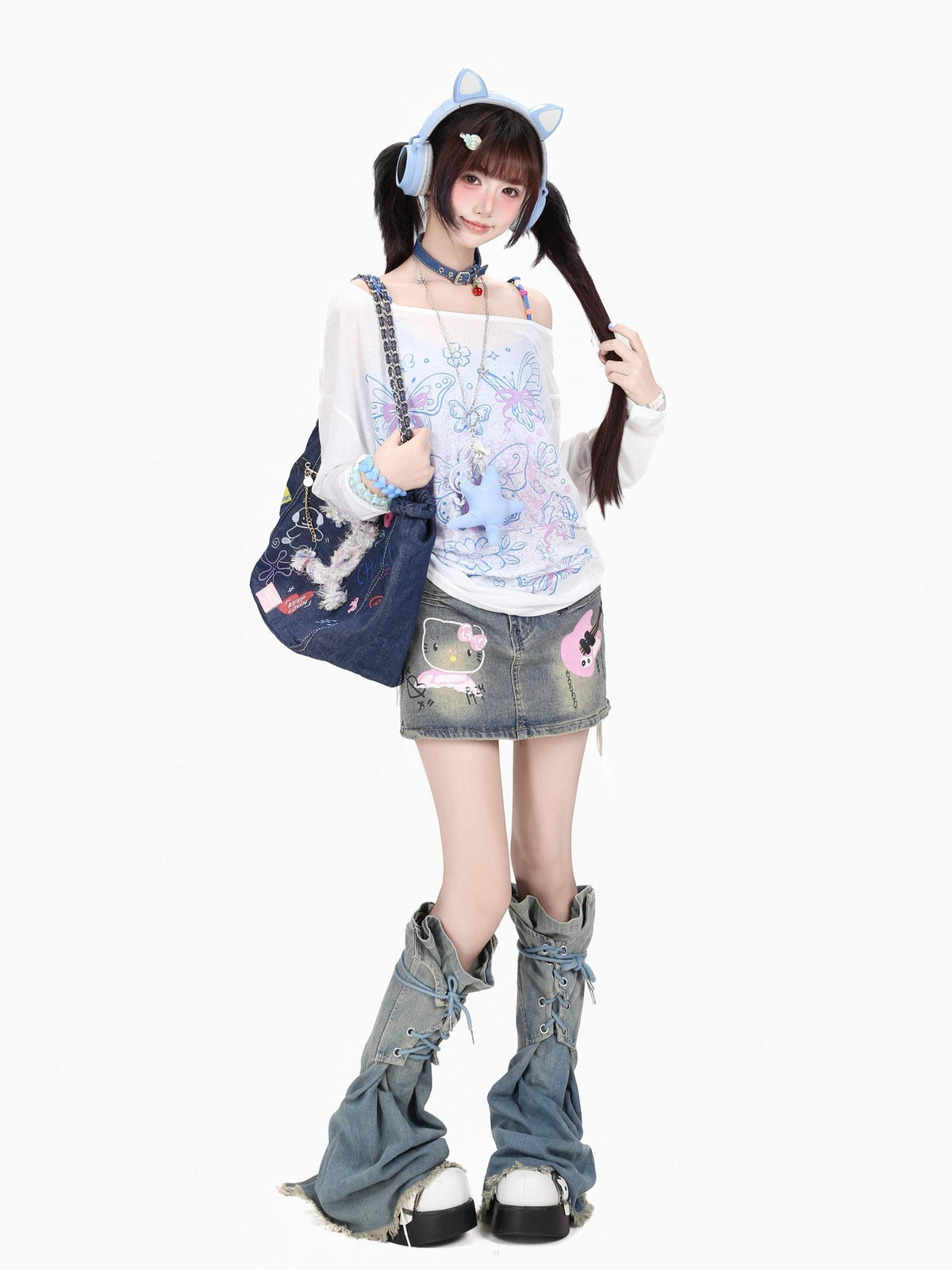 CRAZYGIRL Butterfly Retro Loose Drawstring Women&