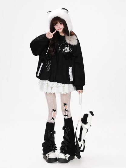 CRAZYGIRL Cropped Faux Suede Lapel Raglan Sleeve Loose Fit Women&