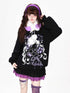 CRAZYGIRL_Cute_V-neck_Loose_Fit_Long_Sleeve_Women&