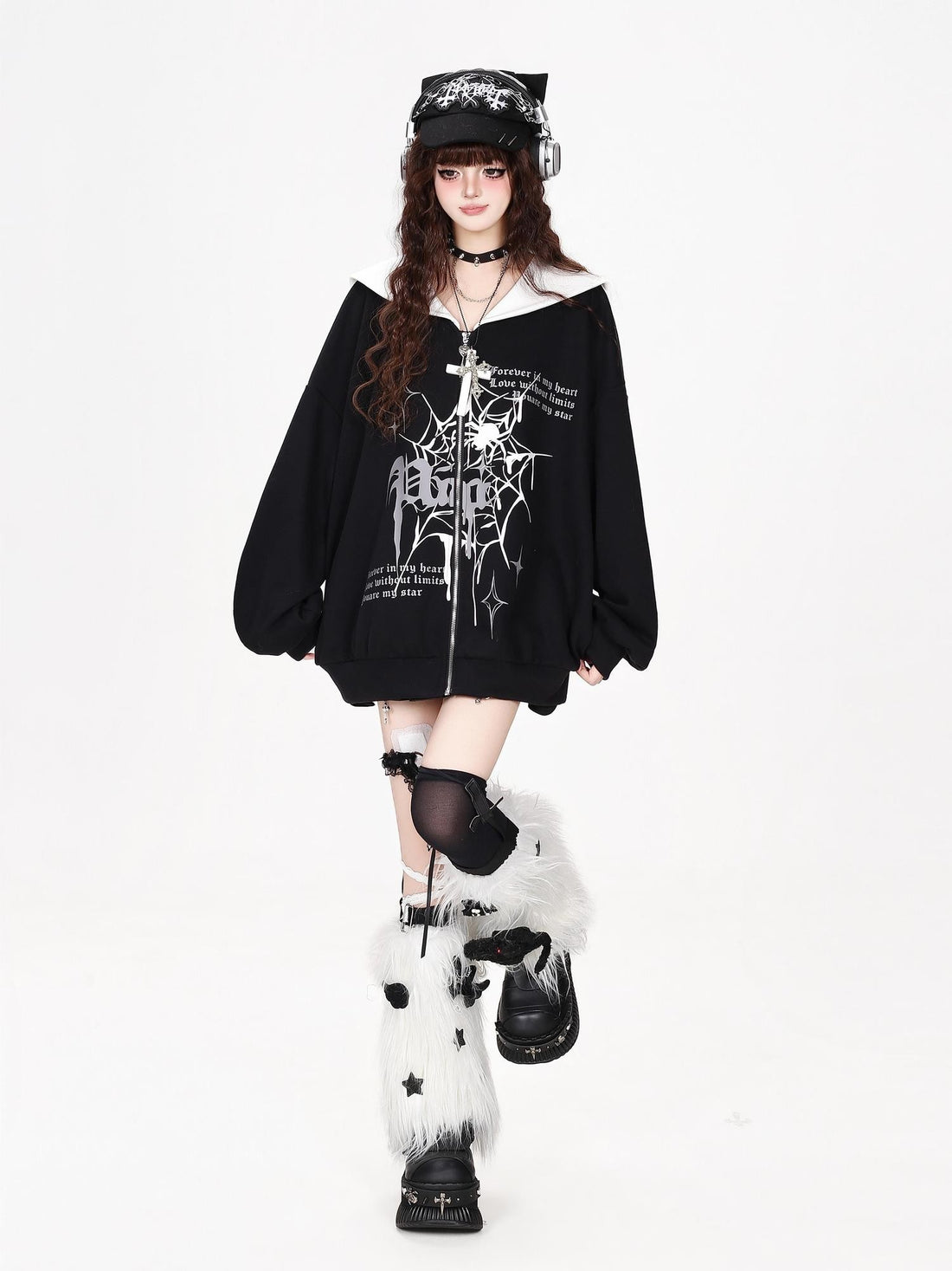 CRAZYGIRL Dark Nautical Graphic Print Loose Fit Women&
