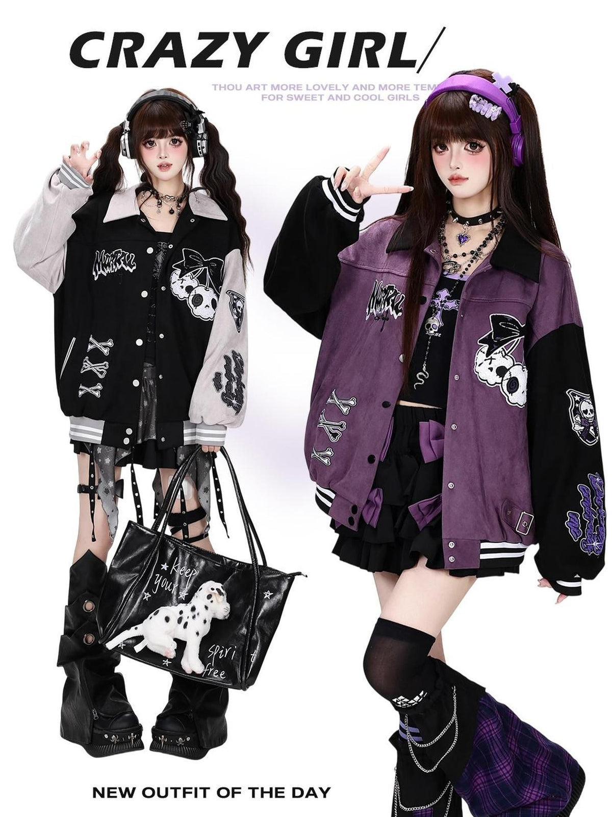 CRAZYGIRL Embroidered Loose Suede Women&