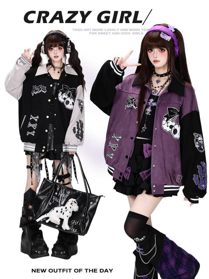 CRAZYGIRL Embroidered Loose Suede Women&