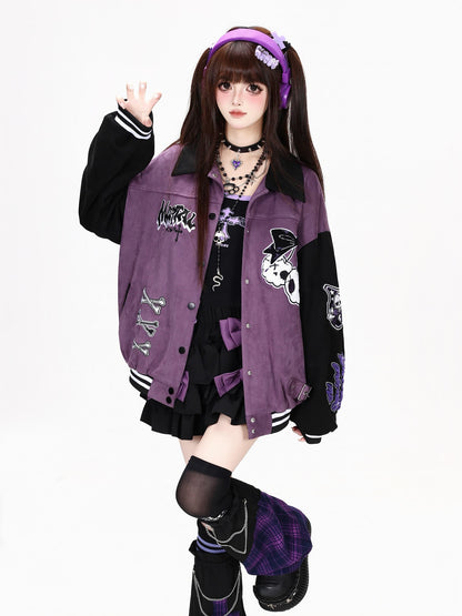 CRAZYGIRL Embroidered Loose Suede Women&