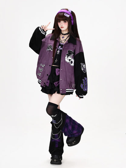 CRAZYGIRL Embroidered Loose Suede Women&