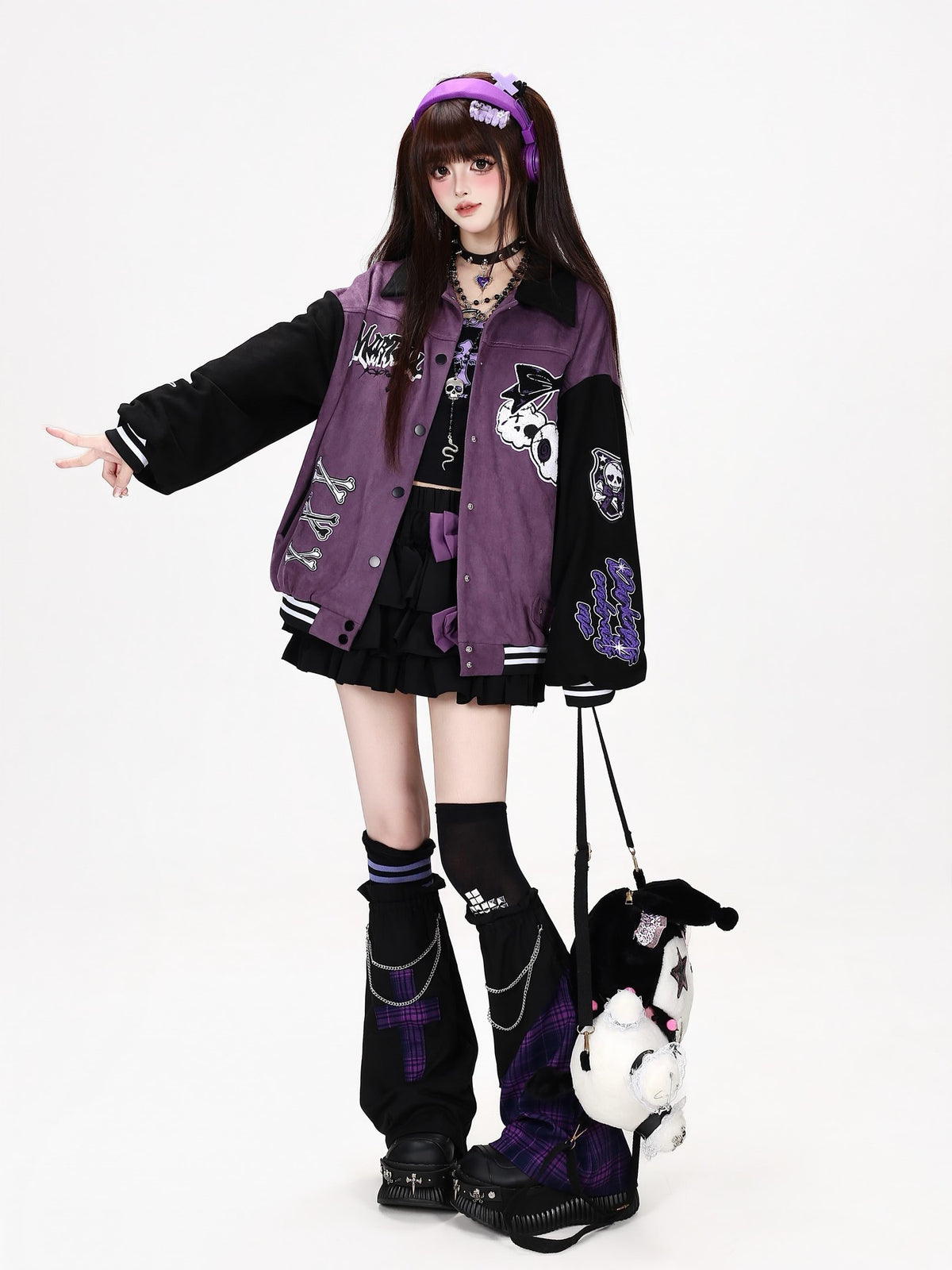 CRAZYGIRL Embroidered Loose Suede Women&