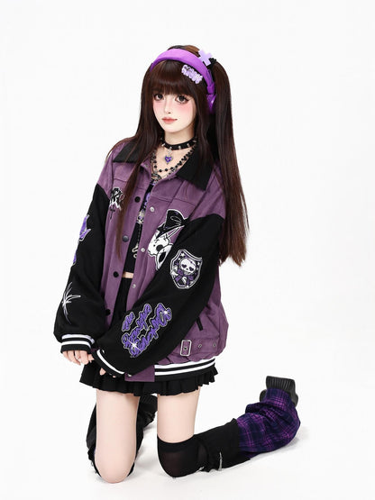 CRAZYGIRL Embroidered Loose Suede Women&