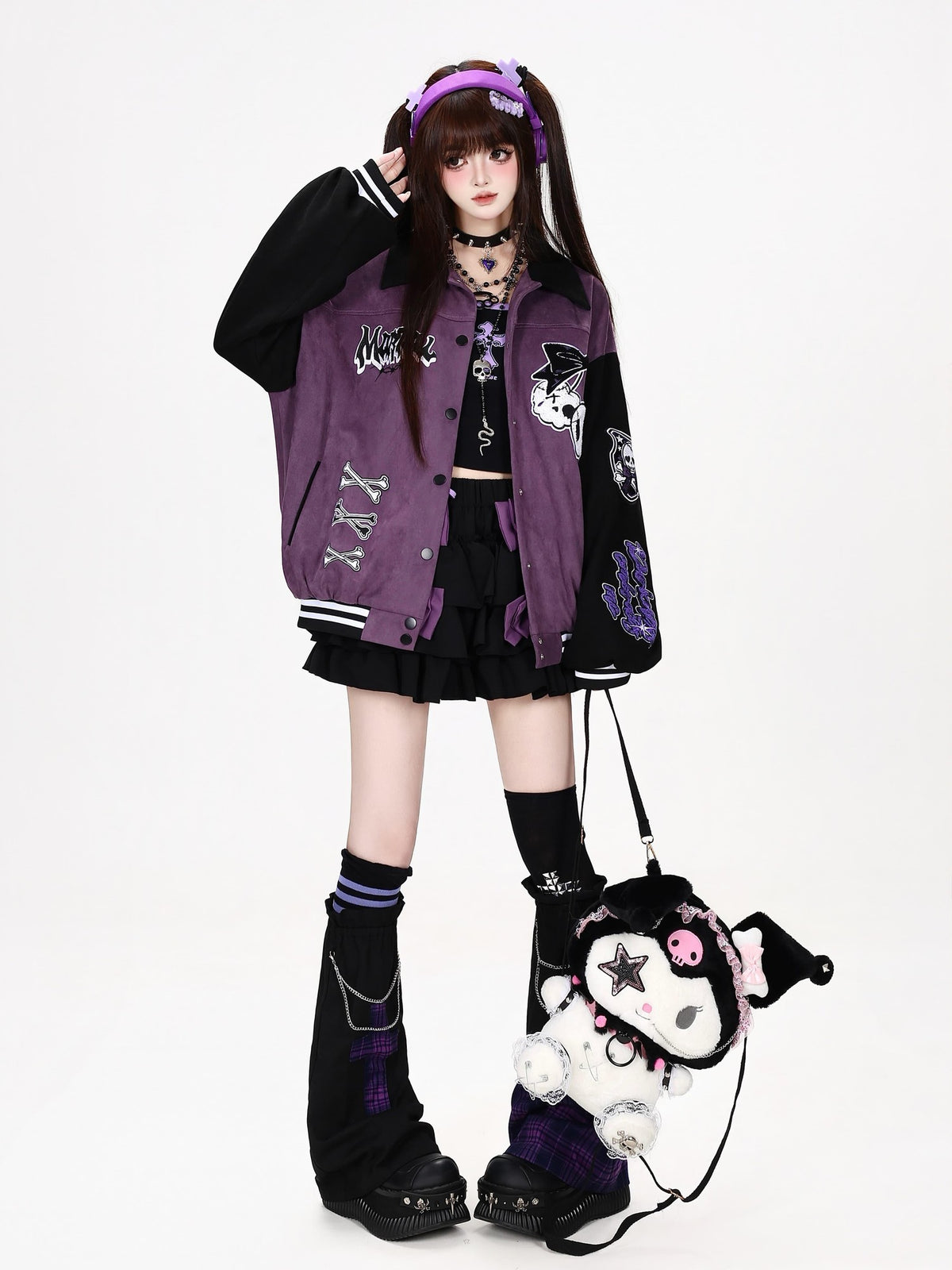 CRAZYGIRL Embroidered Loose Suede Women&
