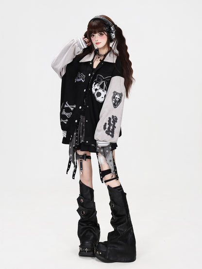 CRAZYGIRL Embroidered Loose Suede Women&