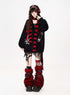 CRAZYGIRL_Gothic_Letter_Print_Faux_Mink_Loose_Fit_Long_Sleeve_V-neck_Women&