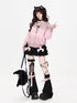 CRAZYGIRL Gradient Star Print Hooded Zip Up Women&