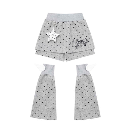 CRAZYGIRL_Gray_Polka_Dot_Butterfly_Wing_Hooded_Short_Loose_Women&