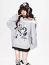 CRAZYGIRL_Heart_Note_Print_Fur_Collar_Off_Shoulder_Loose_Women&