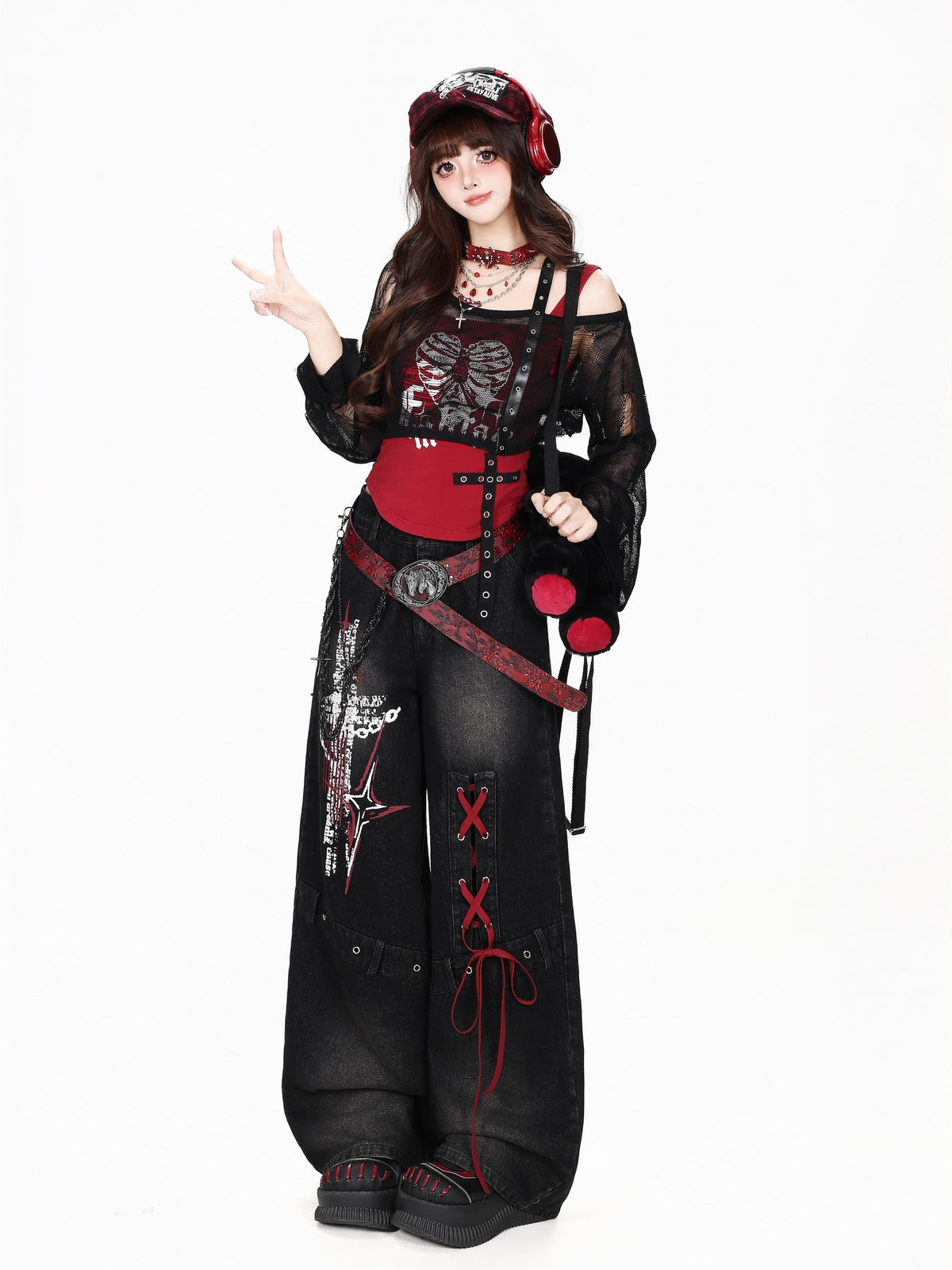 CRAZYGIRL High Waist Tie Detail Women&