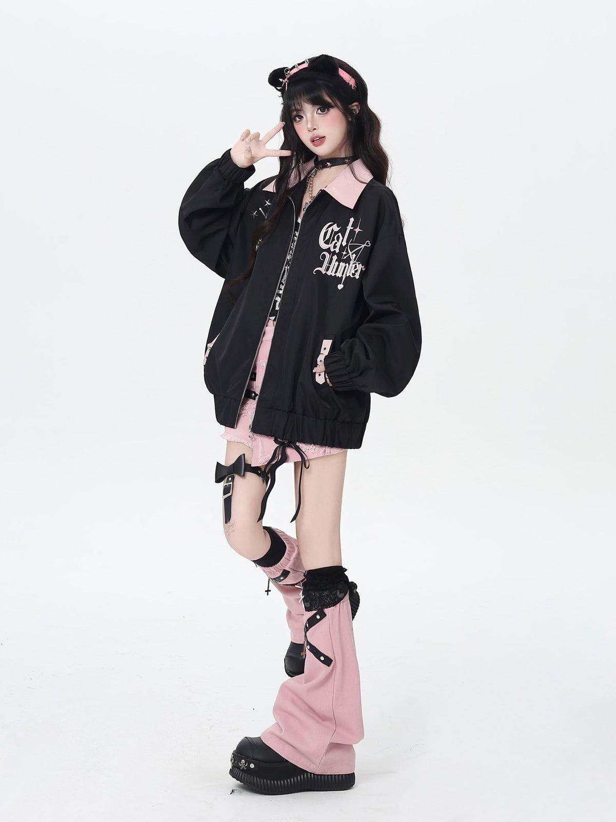 CRAZYGIRL Loose Fit Letter Embroidered Striped Hooded Women&