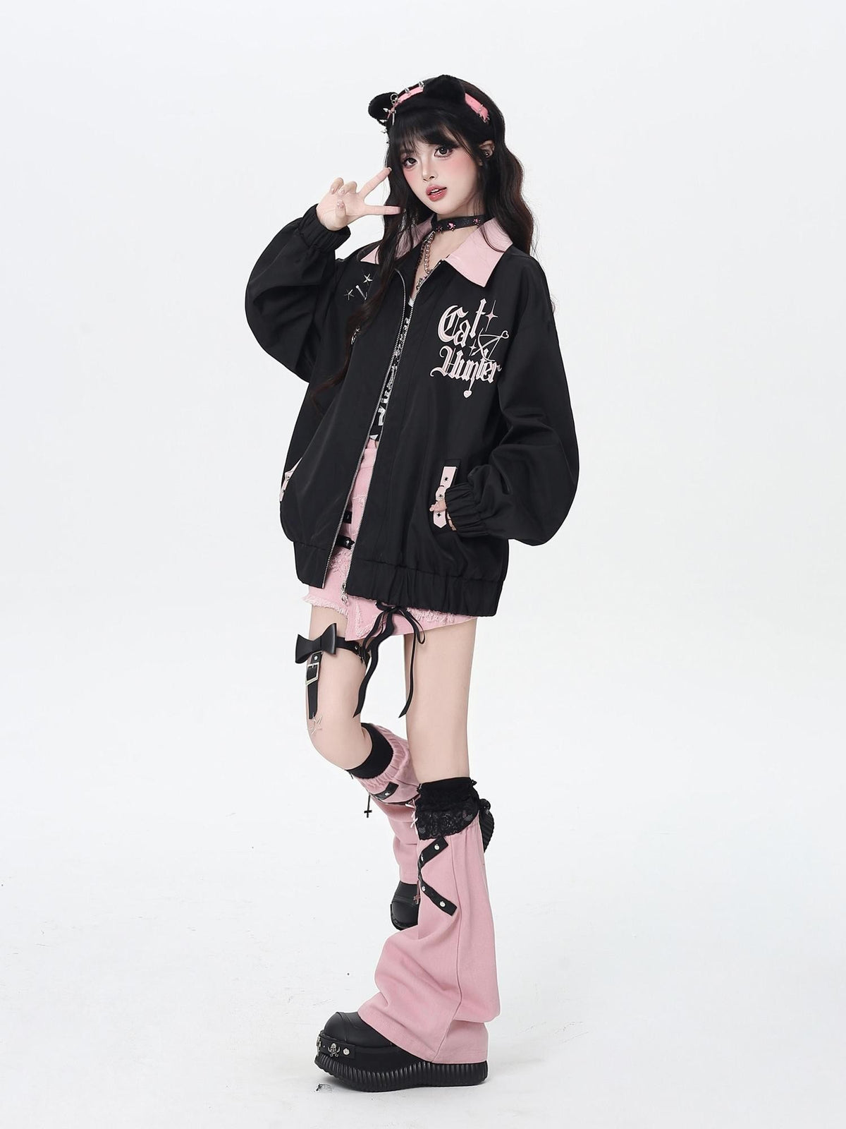 CRAZYGIRL Loose Fit Letter Embroidered Striped Hooded Women&
