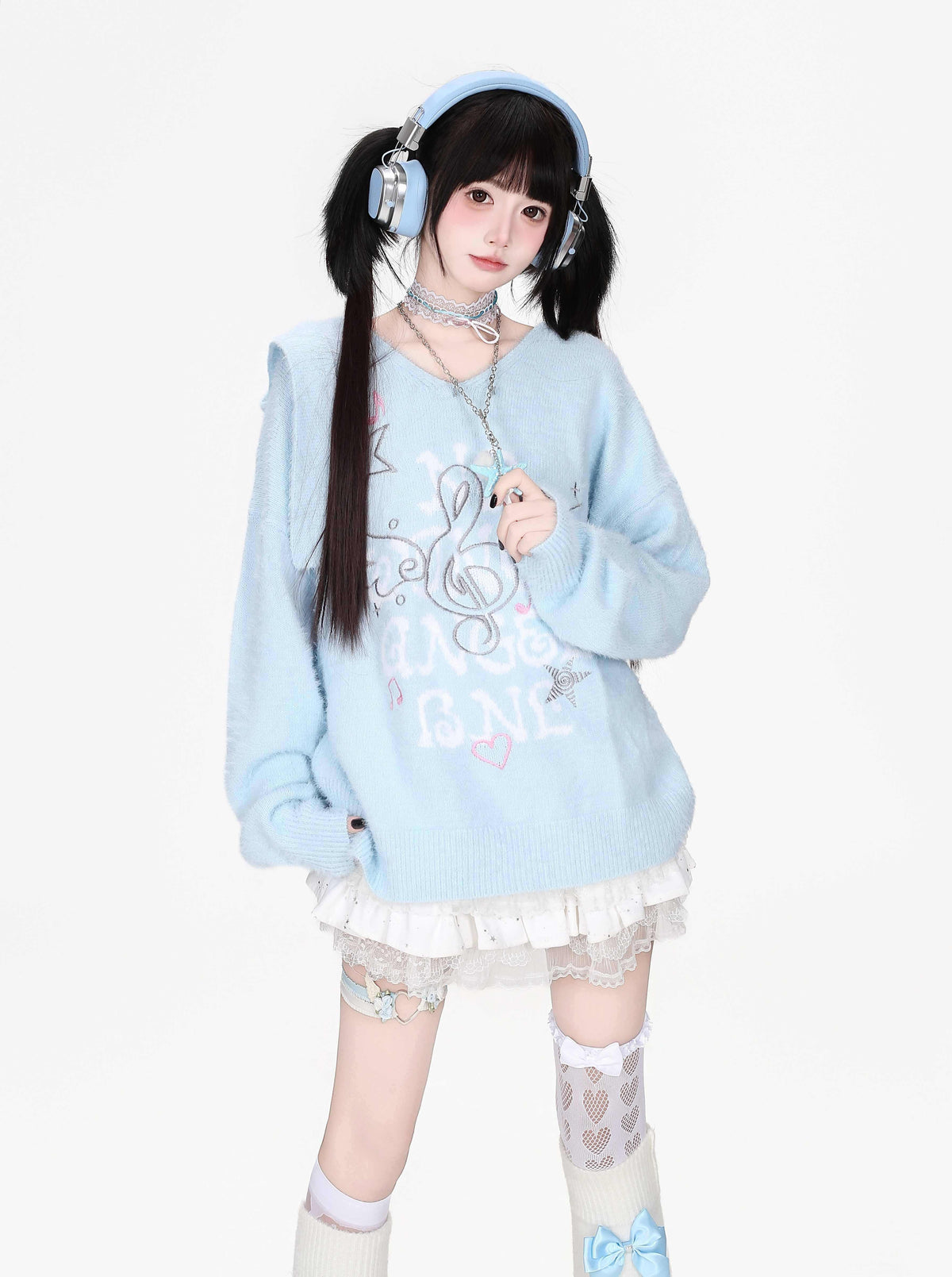 CRAZYGIRL_Musical_Note_Embroidery_Cat_Ear_Hooded_Loose_Fit_Faux_Mink_Women&