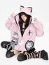 CRAZYGIRL_Plaid_Bow_Heart_Print_Hooded_Women&