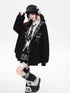 CRAZYGIRL_Plaid_Rabbit_Ear_Embroidered_Hooded_Loose_Women&
