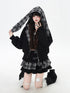 CRAZYGIRL_Plaid_Rabbit_Ear_Embroidered_Hooded_Loose_Women&