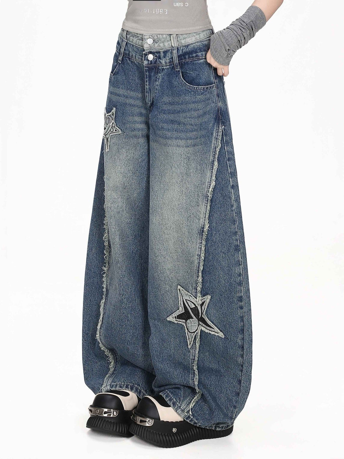 CRAZYGIRL_Star_Patch_Washed_Distressed_Loose_Fit_Women&
