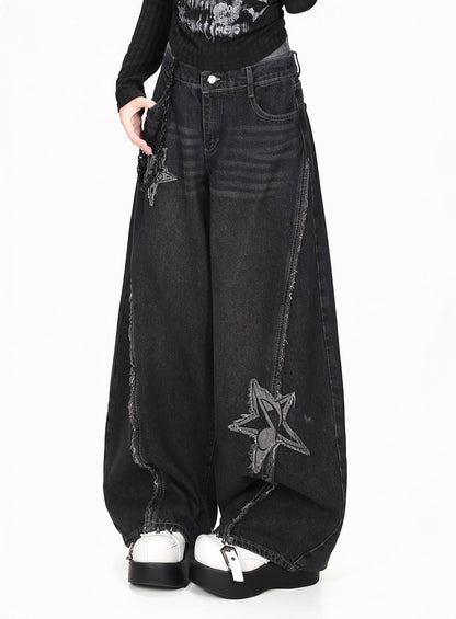 CRAZYGIRL_Star_Patch_Washed_Distressed_Loose_Fit_Women&