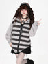 CRAZYGIRL_Striped_Color_Block_Zip_Up_Hooded_Loose_Knit_Women&