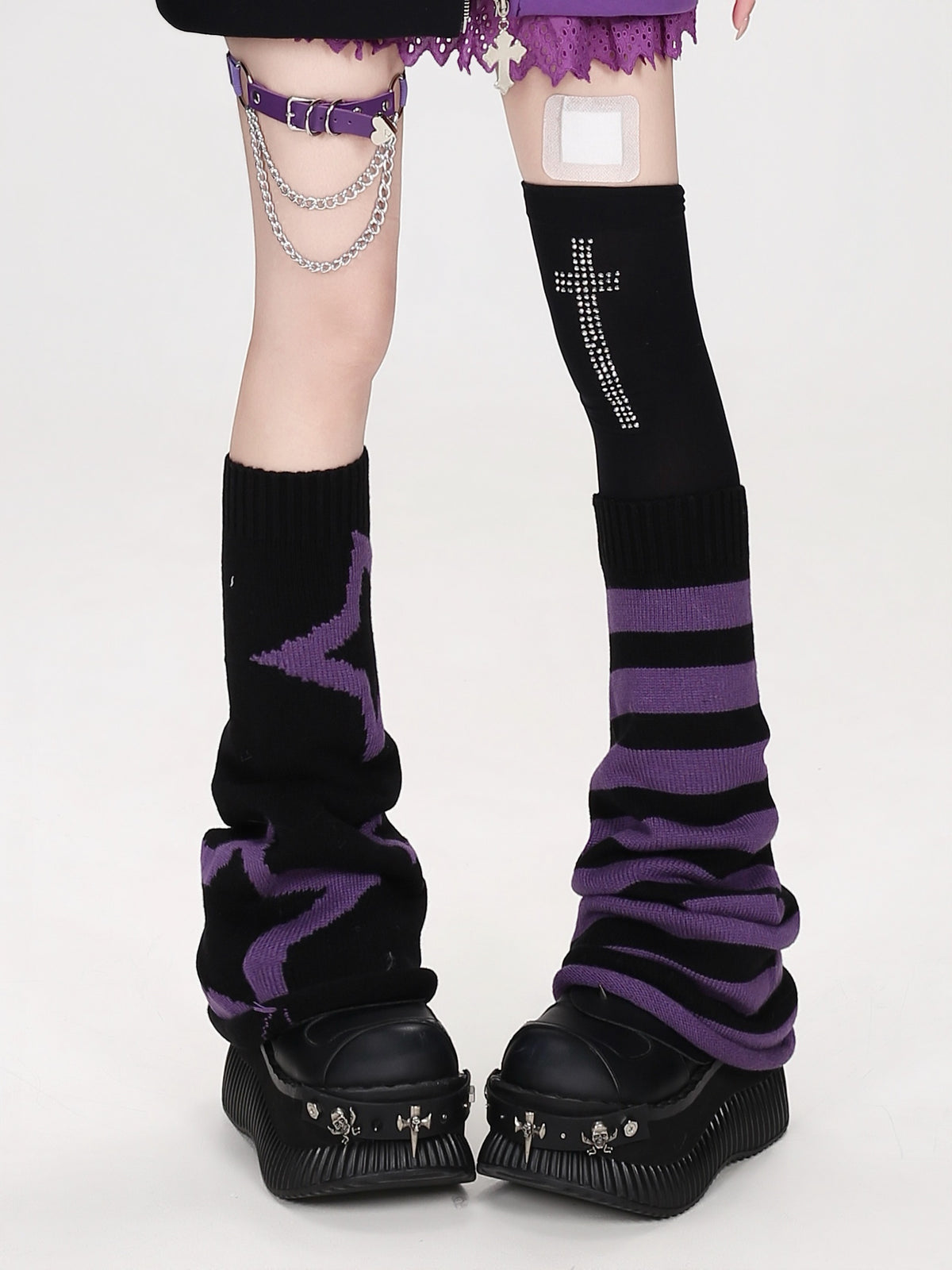 CRAZYGIRL_Y2k_Star_Color_Block_Striped_Knit_Jacquard_Women&