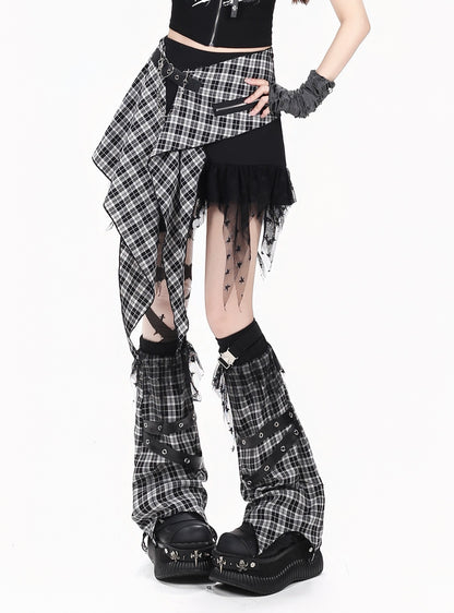 CRAZYGIRL_Y2k_Streetwear_Patchwork_High_Waist_Asymmetric_Women&