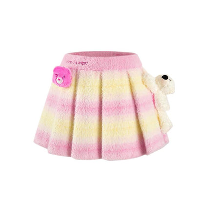 Care Bears Striped Mohair Pleated Skirtskirts