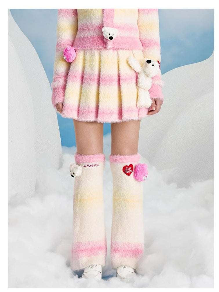 Care Bears Striped Mohair Pleated Skirtskirts