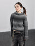 Achihara Autumn Gradient Wool High-Neck Knit Sweater