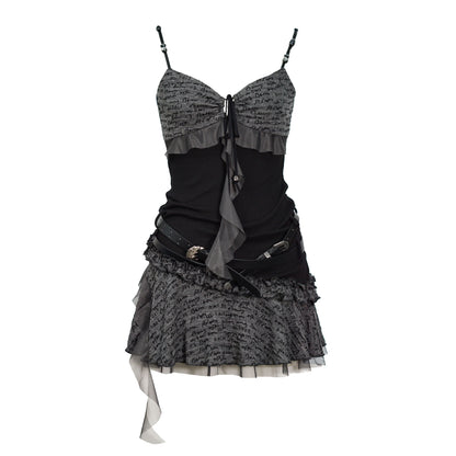Cest_Nous_A_Line_Ruched_Tie_Belt_Mesh_Panel_Ruffle_Women&