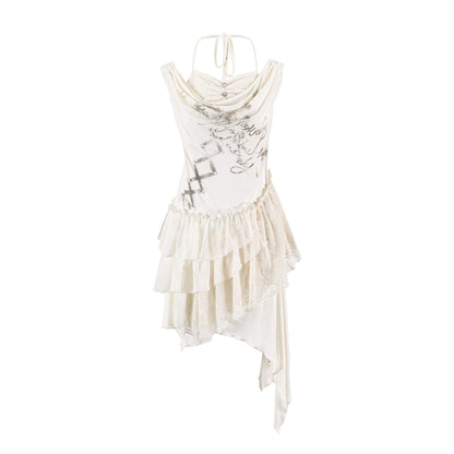 Cest_Nous_Beige_Ruffle_Lace_Up_Printed_Spliced_Lace_Women&