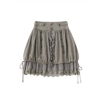 Cest_Nous_Chiffon_Lace_Spliced_Napoleon_Button_Mid_Waist_A_Line_Bubble_Women&