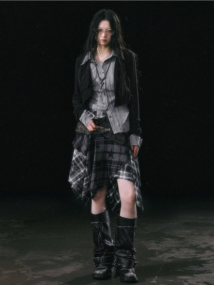 Cest Nous Colorblock Patchwork Faux Layered Women&