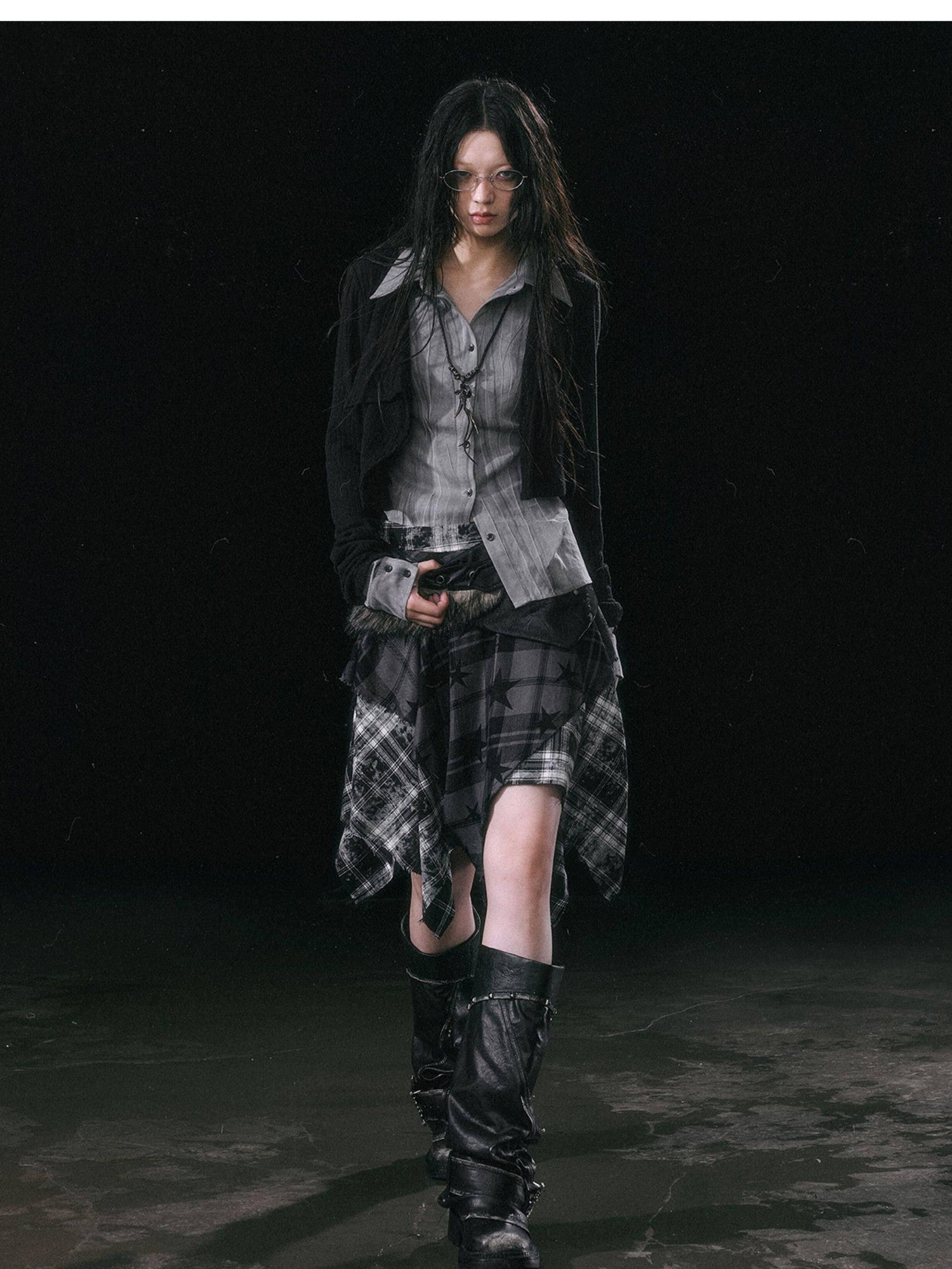 Cest Nous Colorblock Patchwork Faux Layered Women&