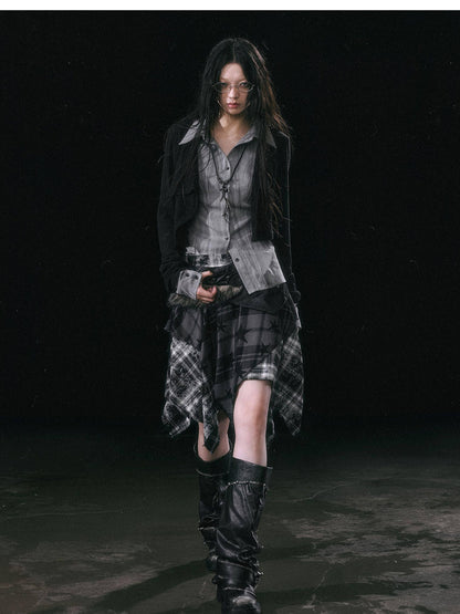 Cest Nous Colorblock Patchwork Faux Layered Women&