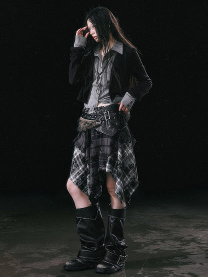 Cest Nous Colorblock Patchwork Faux Layered Women&