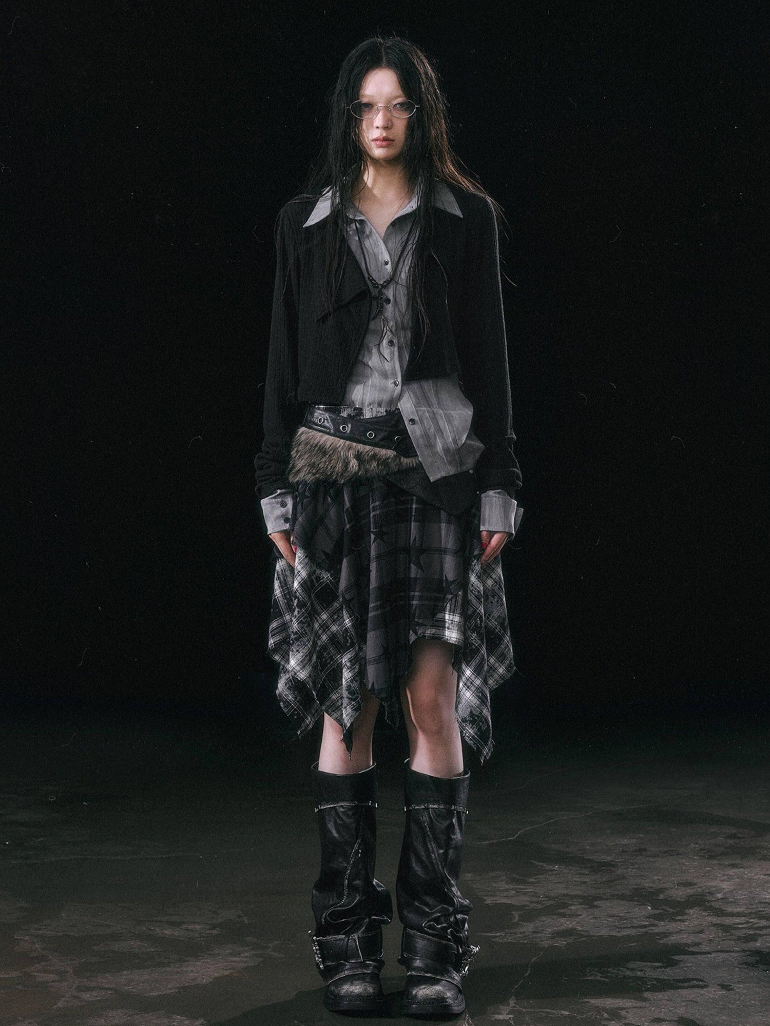 Cest Nous Colorblock Patchwork Faux Layered Women&