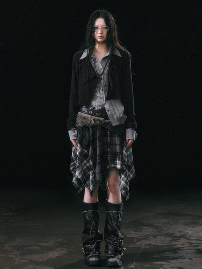 Cest Nous Colorblock Patchwork Faux Layered Women&