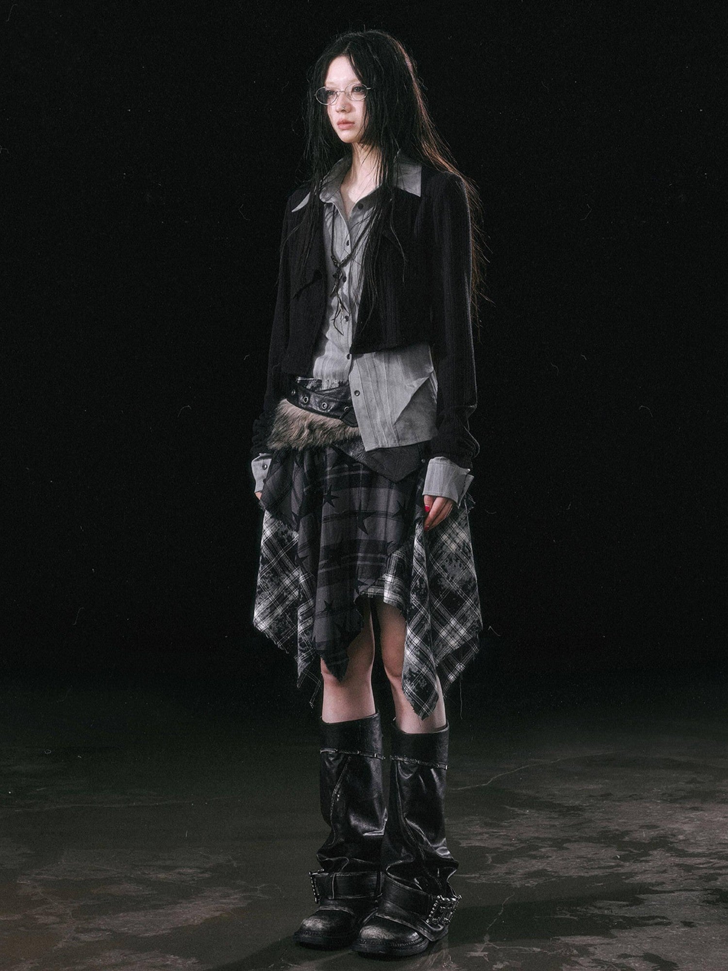 Cest Nous Colorblock Patchwork Faux Layered Women&