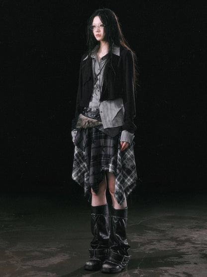 Cest Nous Colorblock Patchwork Faux Layered Women&