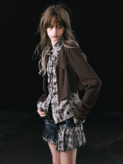 Cest Nous Colorblock Patchwork Faux Layered Women&
