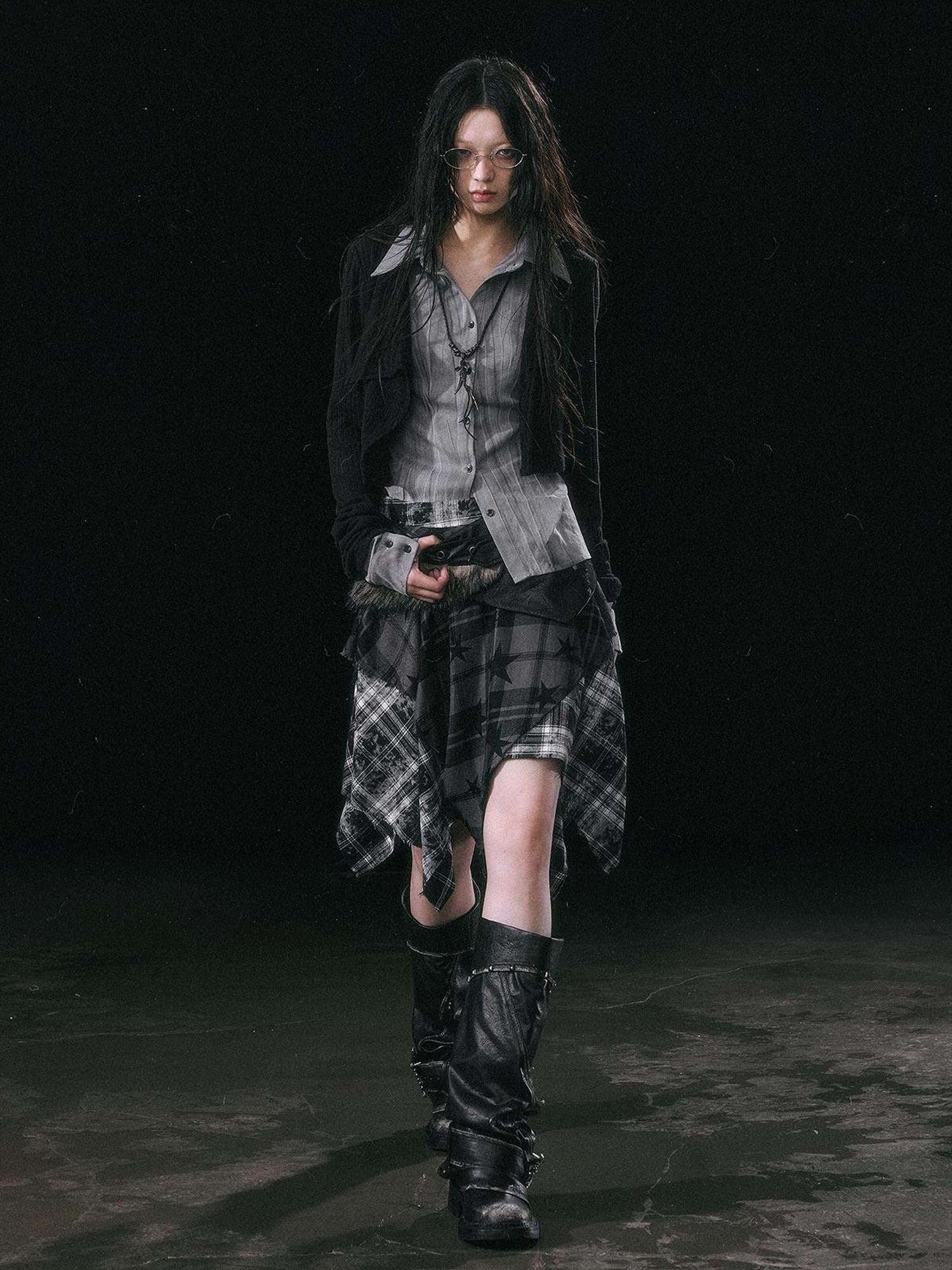 Cest Nous Colorblock Patchwork Faux Layered Women&