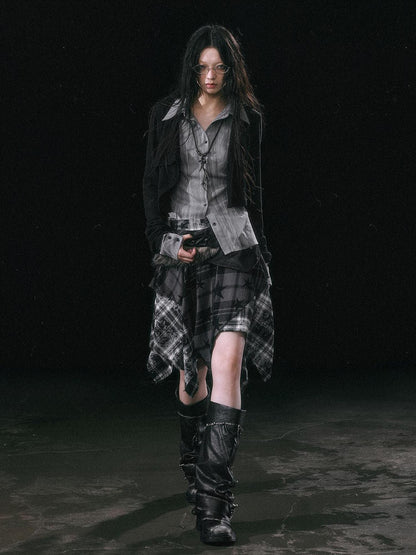 Cest Nous Colorblock Patchwork Faux Layered Women&