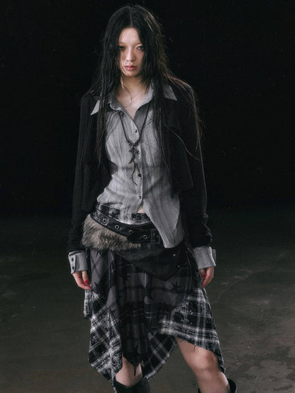 Cest Nous Colorblock Patchwork Faux Layered Women&