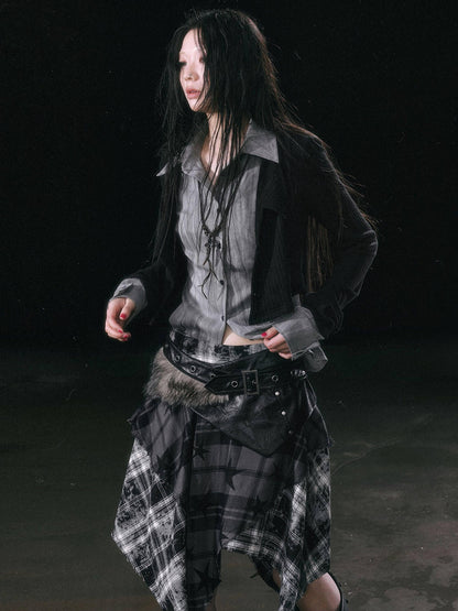 Cest Nous Colorblock Patchwork Faux Layered Women&