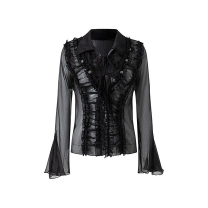 Cest_Nous_Court_Lace_Pleated_Collared_Placket_Long_Sleeve_Women&