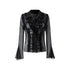Cest_Nous_Court_Lace_Pleated_Collared_Placket_Long_Sleeve_Women&