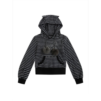 Cest_Nous_Cozy_Loose_Fit_Striped_Pullover_Hooded_Long_Sleeve_Commuter_Black_Gray_Hoodies_MISSTT